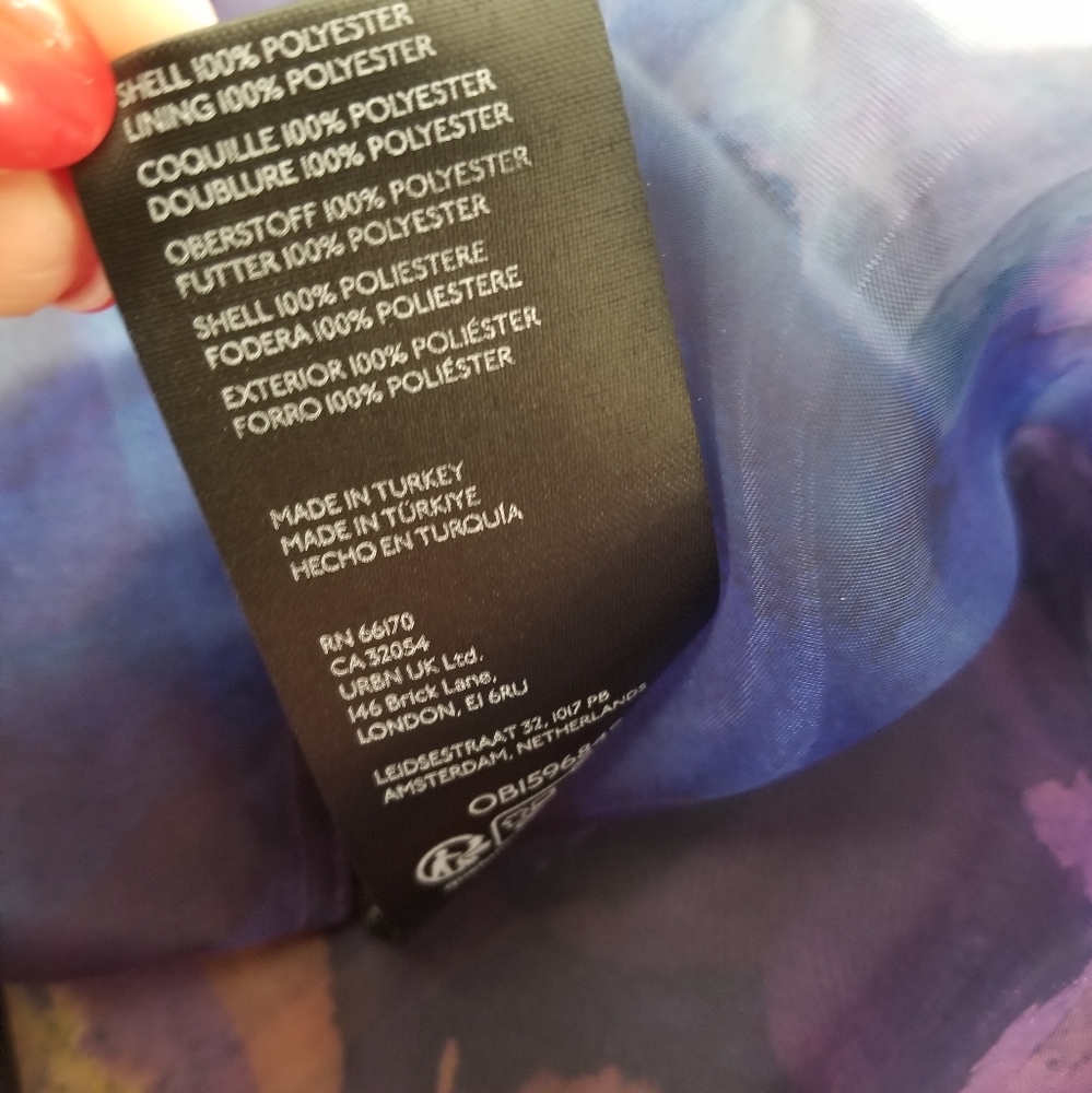 Anthropologie Organza Back Bow Puff Sleeve Blouse Size XS Black Purple B… - Picture 11 of 14